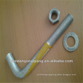 Grade 4.8 to 12.9 zinc plated L type anchor bolt